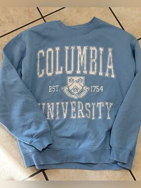 Columbia University Light Blue Crewneck Sweatshirt Womens Size Large